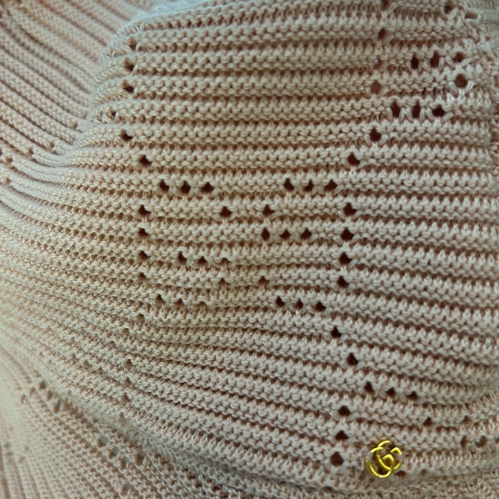 NWOT GUCCI GG CABLE KNIT FEDORA HAT - Picture 6 of 9